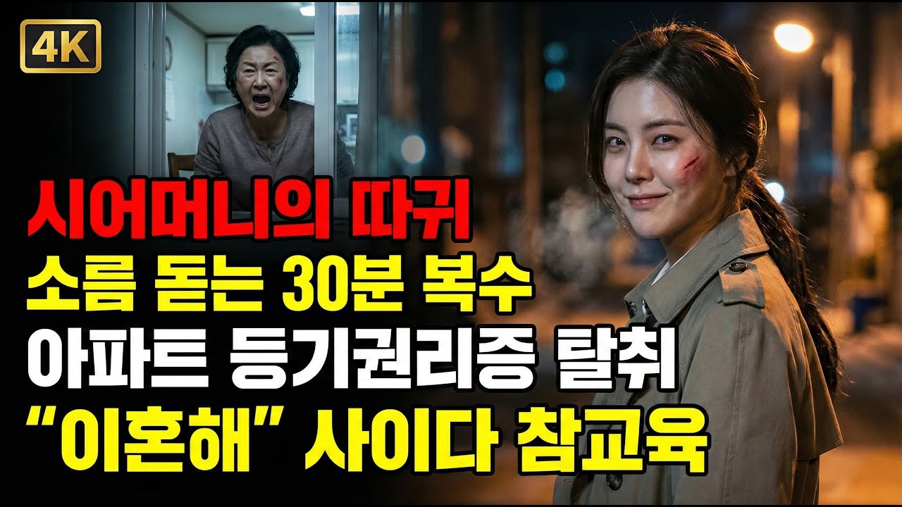 시어머니에게 뺨 맞고 남편은 침묵... 딱 30분 만에 끝냈습니다. 다음 날 공원에서 노숙하는 시어머니?