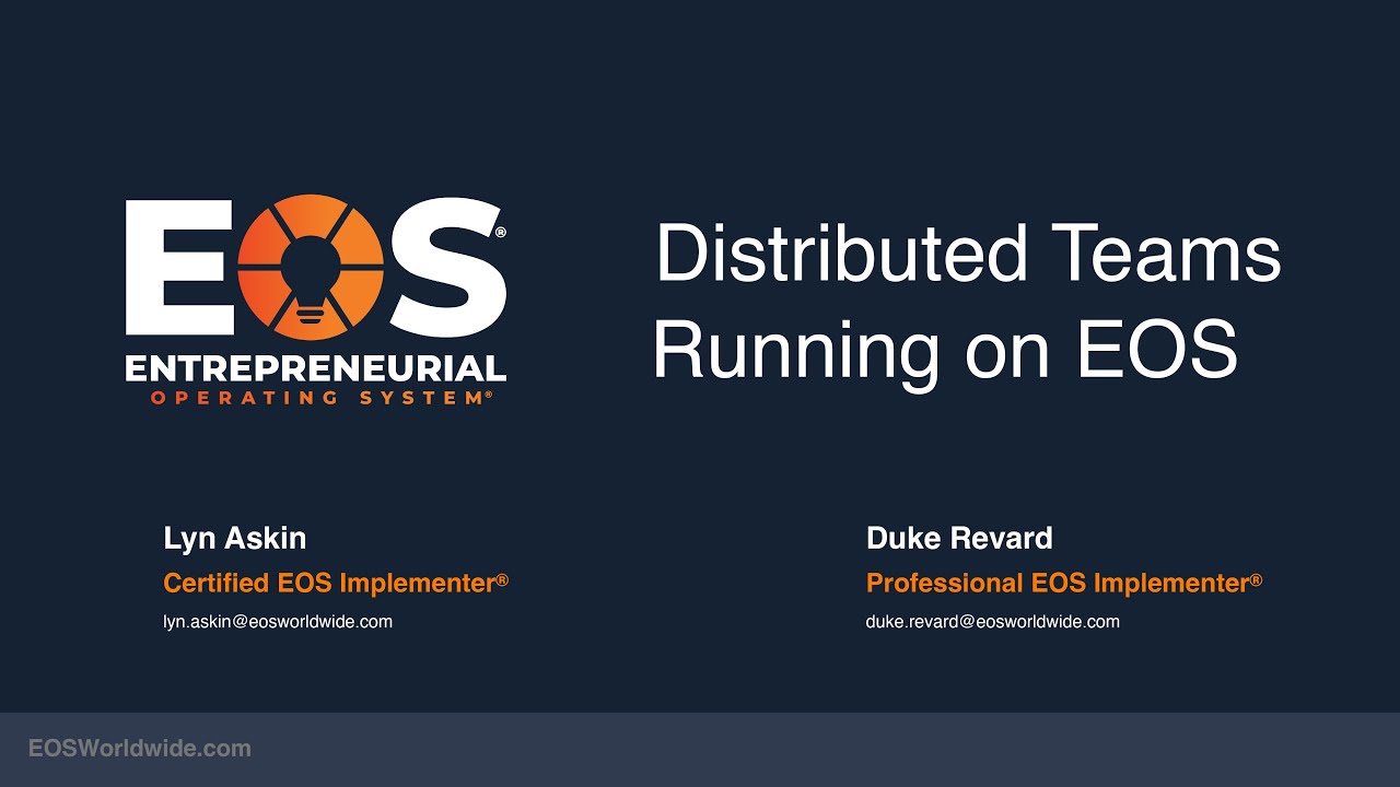 🚀 Implementing EOS for Distributed or Virtual Teams