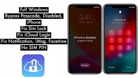 Windows Bypass Passcode, Disabled iDevice fix Sim icloud login notification facetime iMsg No SIM PIN