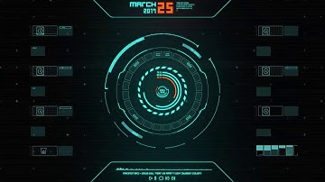 Futuristic OS HUD UI Animation