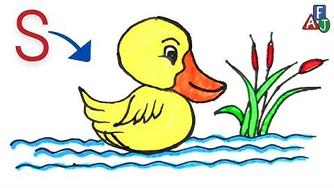 Duck drawing easy step by step | How to draw Duck in water