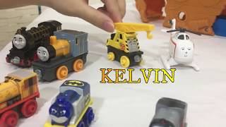 Thomas & friends kids toys playing slide track with happy friends toys,they are having fun