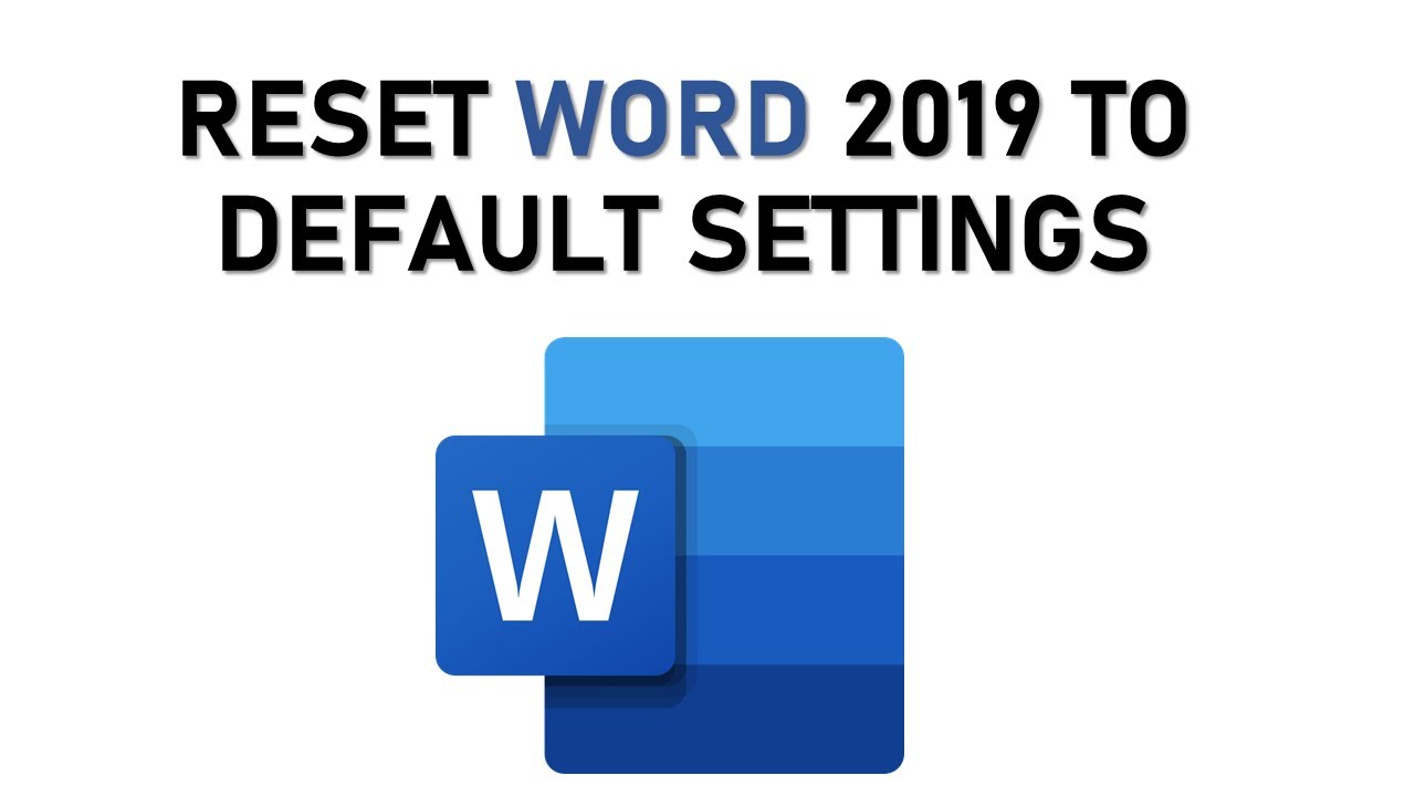 how to reset default view in word 2016