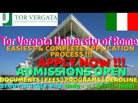 Tor Vergata University of Rome | Complete application procedure | Admission open | Programs & Docum.