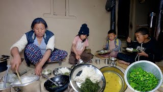 sarmila cooks fiddlehead fern curry at the dinner @bhumicooking