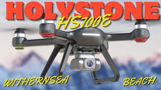 This drone is amazing!! Holystone HS700e - Drone footage of Withernsea beach #drone #dronevideo