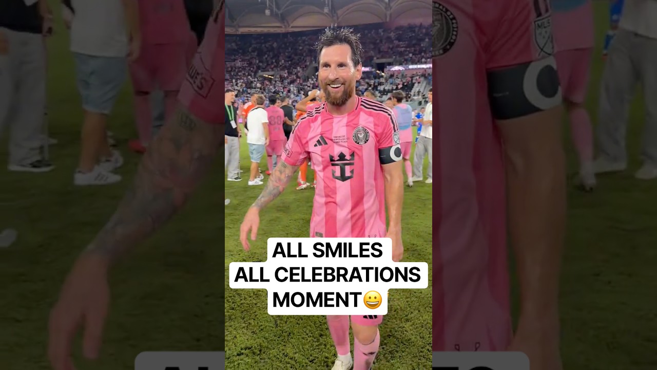 Messi, Beckham, and De Paul with coach Kily González after @intermiamicf Campeones Cup win!