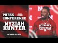 Husker WR Nyziah Hunter after 28-21 win over Northwestern | Nebraska Football Press Conference