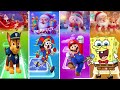 PAW Patrol  vs POMNI vs Super Mario vs SpongeBob Tiles Hop