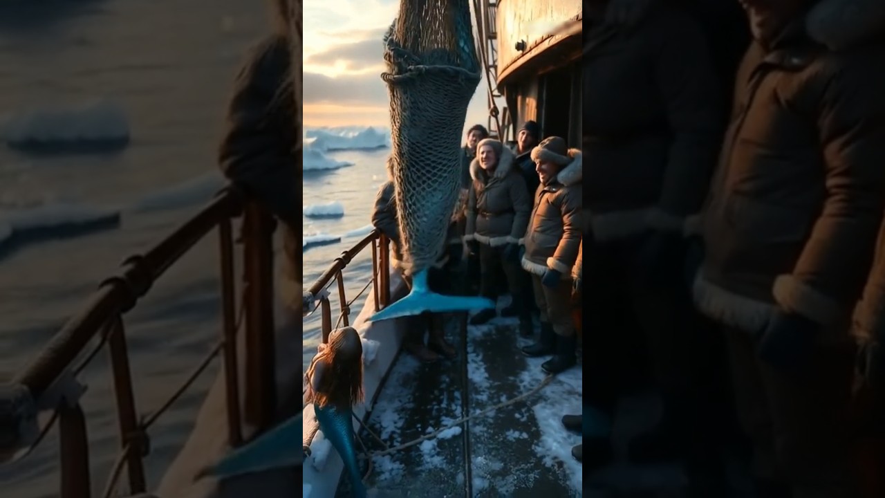 man caught the mermaid in net ? baby mermaid 