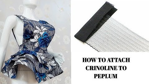 HOW TO ATTACH HORSEHAIR TO PEPLUM OR CIRCLE SKIRT. (Hemming with Horsehair braid)