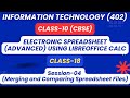 CLASS-10 (IT-402) CBSE BOARD (ELECTRONIC SPREADSHEET CLASS-18)