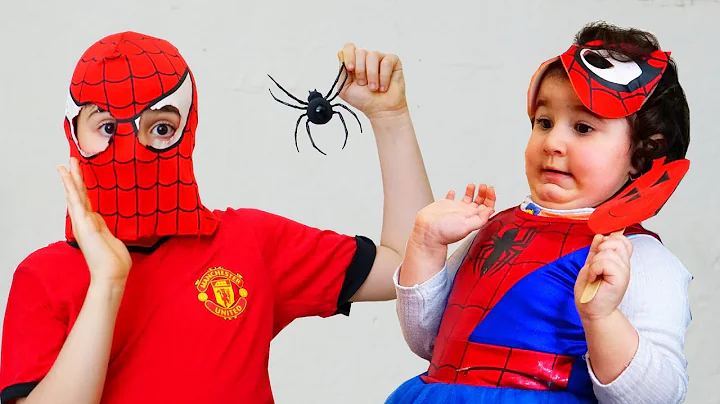 Super Celina and Hasouna Pretend to be spiderman -