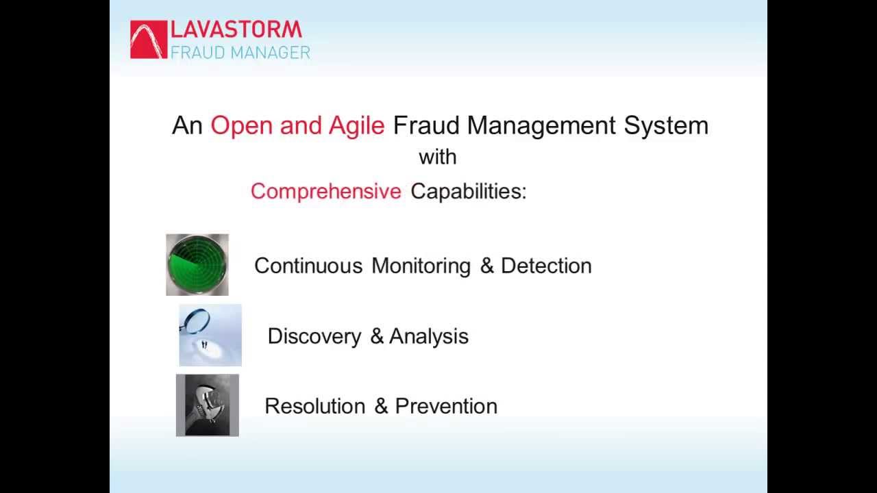 Lavastorm Fraud Manager Product Tour