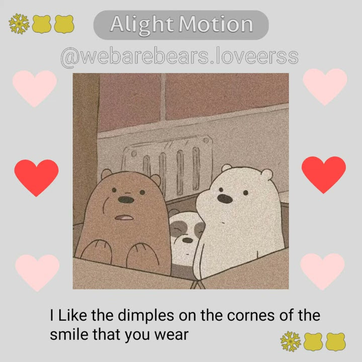 Story WA 30 detik | 'I Like You So Much, Youll Know It' | Versi foto we bare bears🐻🐼❄