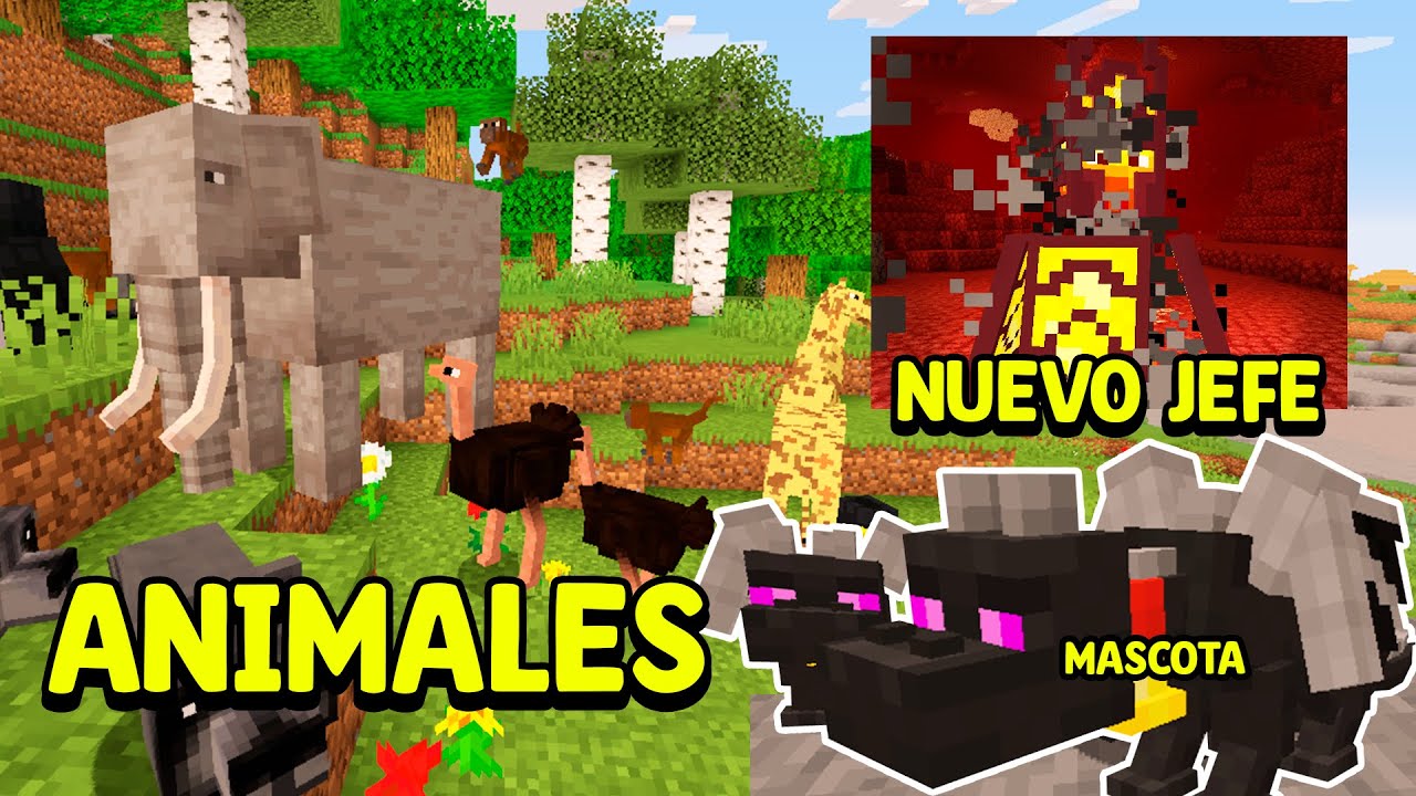 Jefes Mod Minecraft ANIMALES EN MINECRAFT Y JEFES 🐲 | mod review - YouTube