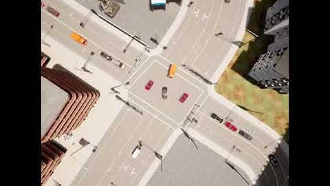 Scenario Unprotected Left-turn (Sharing at Scale): Bird-eye View