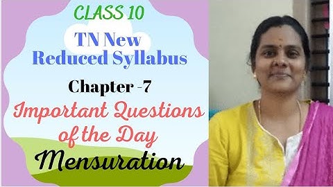 10th math reduced syllabus chapter 7 Important Question #mensuration #tnreducedsyllabus #marvelmatix