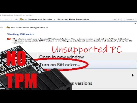 How to Turn on BitLocker Without a TPM | UNSUPPORTED COMPUTER