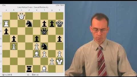 Chess Tactics: Evans - Reshevsky (USA, 1963), Part 1/2