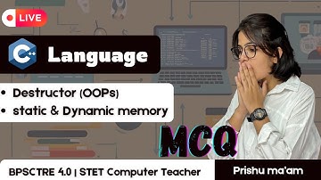 38. C++ DestructorTop MCQs | C++ Destructor by Prishu Ma’am