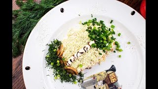 РЕЦЕПТ ОТ ШЕФА: СЫТНЫЙ САЛАТ ИЗ СКУМБРИИ И ГРИБОВ РЕЦЕПТ ОТ ШЕФА: СЫТНЫЙ САЛАТ ИЗ СКУМБРИИ И ГРИБОВ