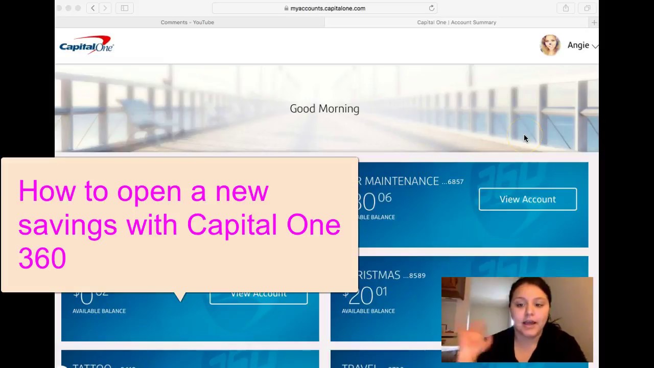 How To Open A New Savings with Capital One 360 YouTube