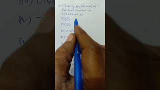 Classify the following as rational number or irrational number.