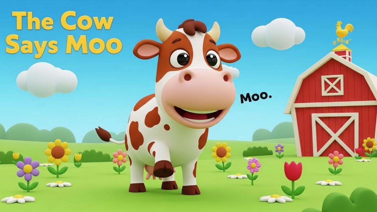 The Cow Says Moo | Action Song with Sounds & Fun | Interactive Nursery Rhyme