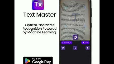 Text Master OCR for Android | Optical Character Recognition (OCR) using Powerful Machine Learning