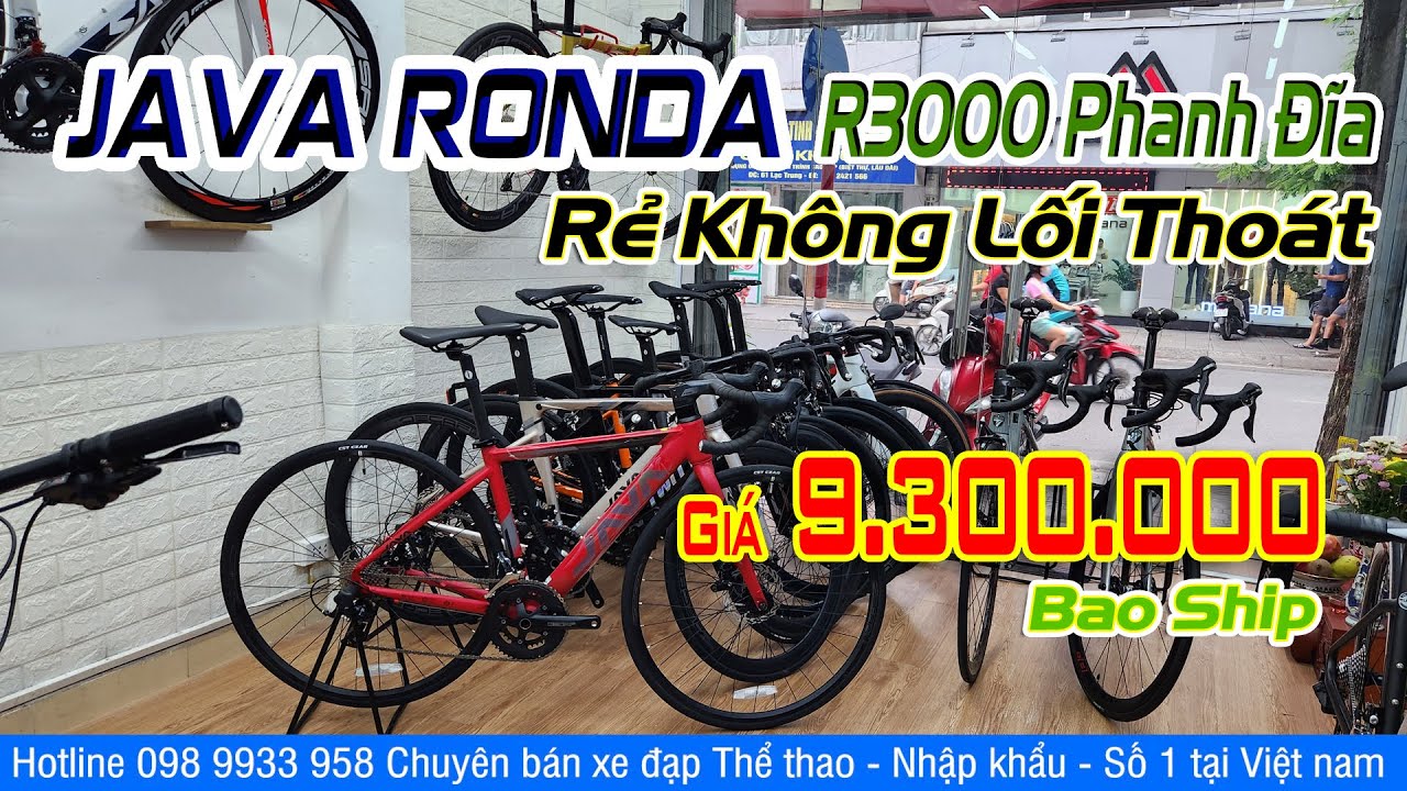 JAVA RONDA tay cong Shimano SORA R3000 phanh đĩa giá 9.300.000 BAO SHIP ...