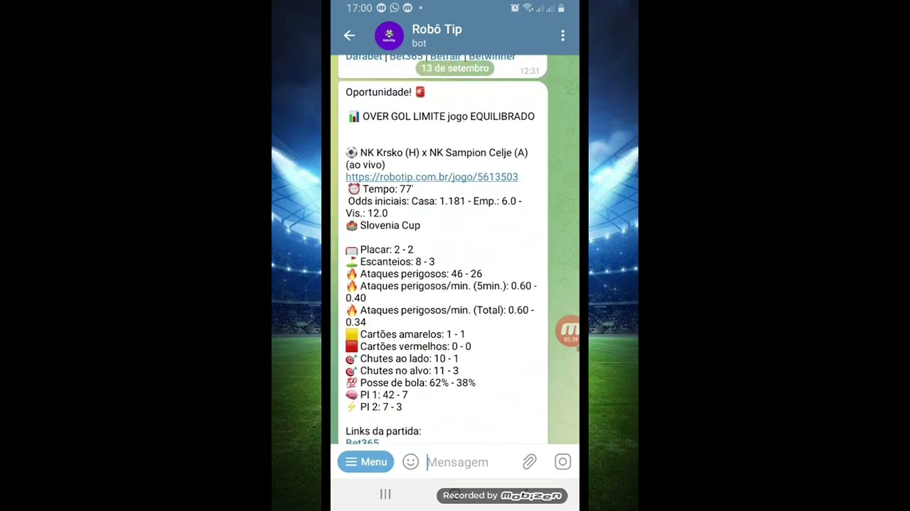 [ROBÔ DE GOL BET365] ENTRADAS DO BOT 13/09/2022 VEJA RESULTADO 🤖🤑🚀