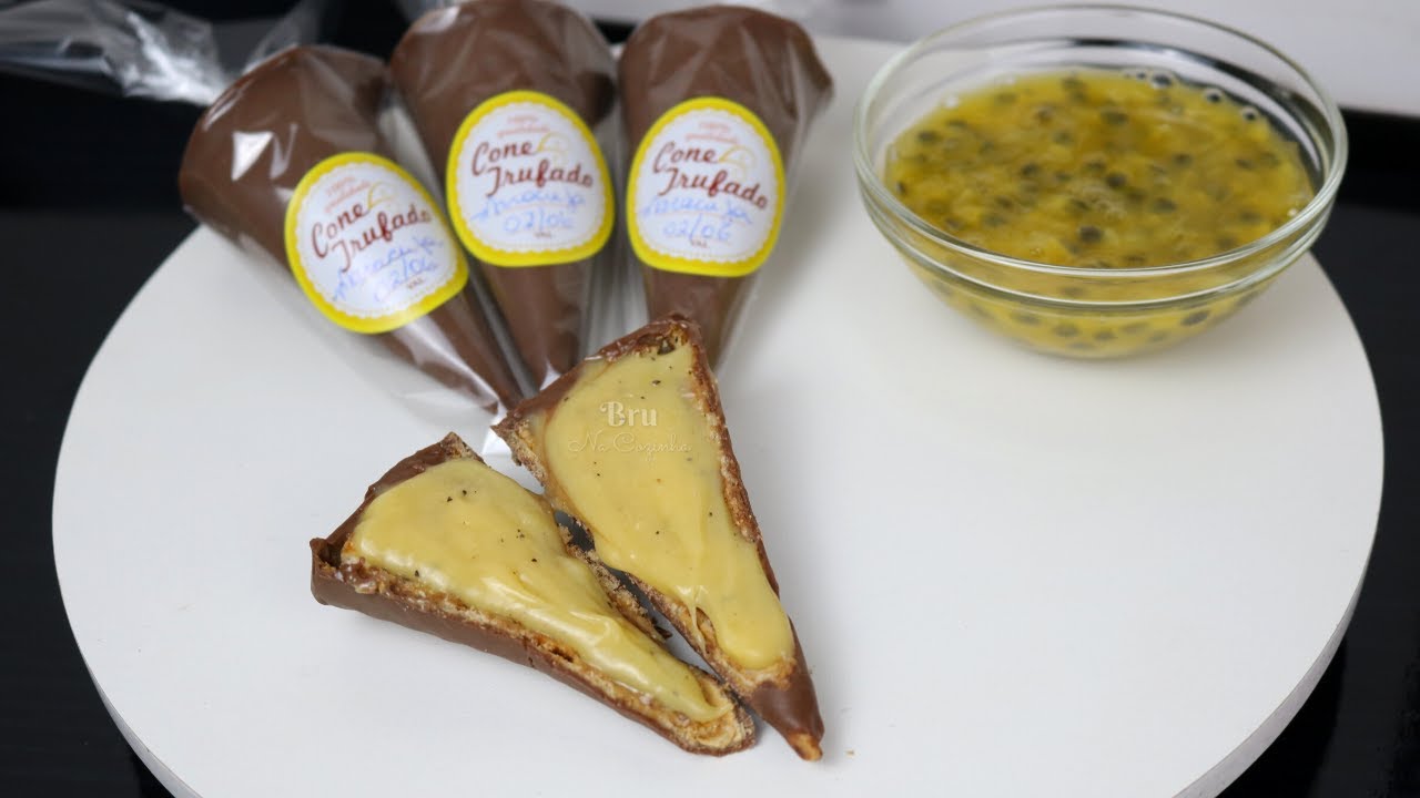 FAÇA E VENDA CONE TRUFADO DE MARACUJÁ - CONE TRUFADO DE MARACUJÁ SUPER FÁCIL | Bru na Cozinha |