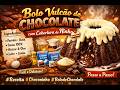 Bolo vulcão de chocolate com cobertura de ninho 🍰🍫 #receitas #receita