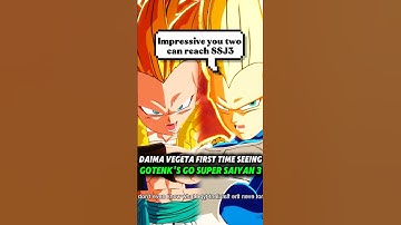 Daima Vegeta first time seeing Gotenks go Super Saiyan 3
