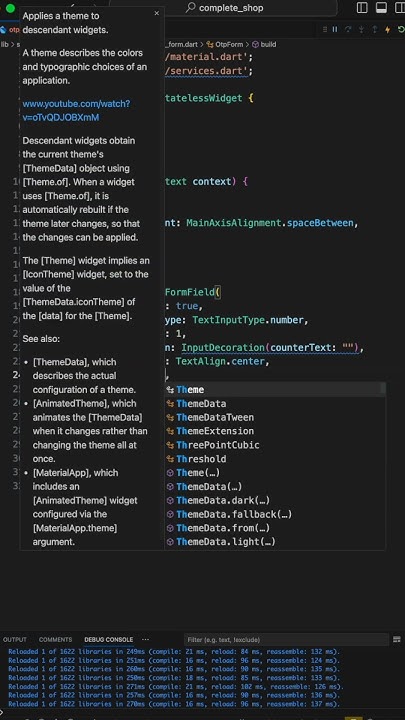 Flutter: Creating OTP/PIN Input Fields - YouTube