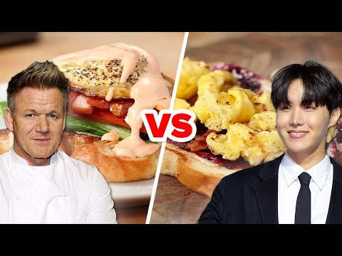 Gordon Ramsay Vs. J-Hope: Who Makes The Best Breakfast Sandwich? • Celebrity Recipe Royale