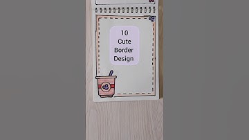 cute border design for project / handmade paper border #art #shorts #cutedrawing #paperborder