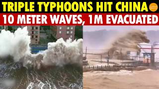 Triple Typhoon Disaster Hits China: 10-Meter Waves, 1 Million Evacuated
