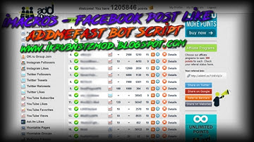 iMacros - Facebook Post Like | AddMeFast BOT Script Download