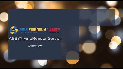 ABBYY FineReader Server- Overview