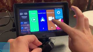 Автомобильный портативный мобильный подключенный экран беспроводной CarPlay Android Auto