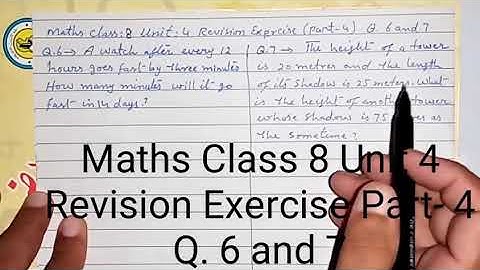 #Maths | Class 8 | Unit 4 | Revision Exercise | Q. No- 6 and 7 | part- 4 | Sindh textbook board