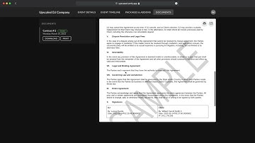 Creating events, contracts, and invoices