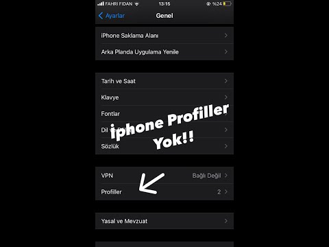 Video: IPhone'da profil ve cihaz yöneticisi nerede?