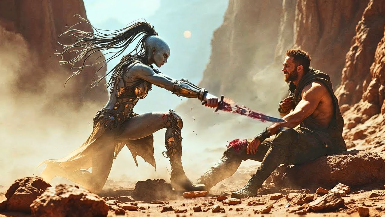 She Struck His Wounded Leg, Expecting a Scream — But Froze When Her Blade Shattered and He Smiled.