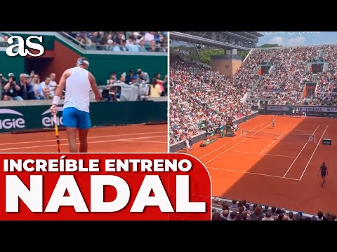 BRUTAL imagen del entrenamiento de RAFA NADAL en ROLAND GARROS