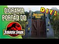 FIZ O PORTÃO DO JURASSIC PARK COM BANDEJAS DE ISOPOR RECICLADAS! DIORAMA DIY