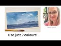 Paint a landscape in just 2 colours! Beginners Watercolour Tutorial.