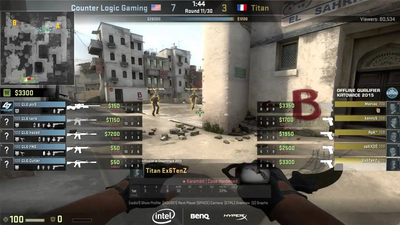 ESL One Katowice 2015 CS:GO Turnuvası Ön Elemeleri - CLG Vs Titan (Gandhi)